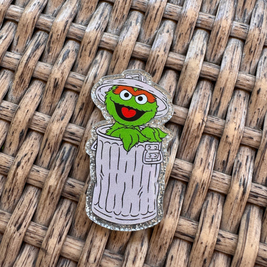 oscar the grouch acrylic flatback for crafting supplies