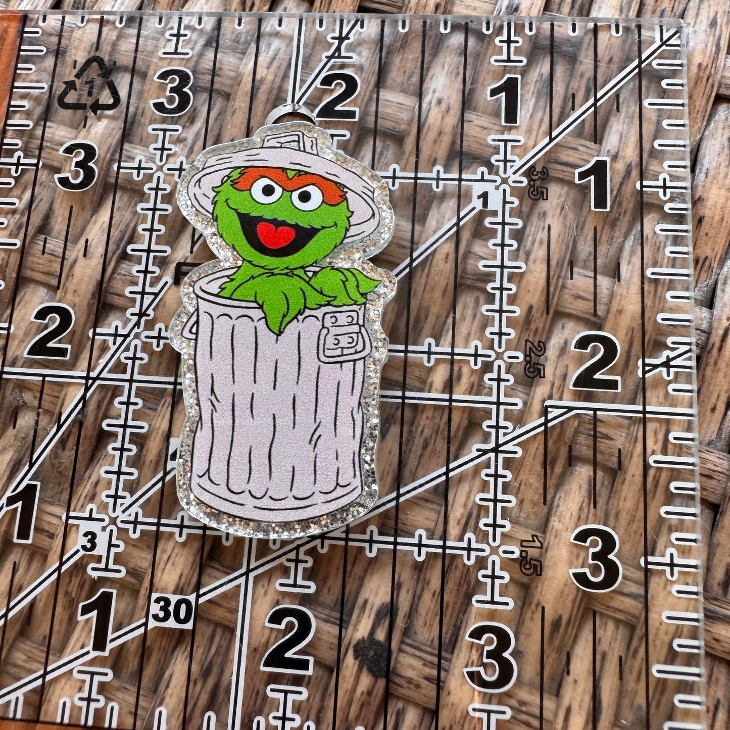 Acrylic Flatback,  Planar, Cabochon, Single Pc. - Oscar The Grouch