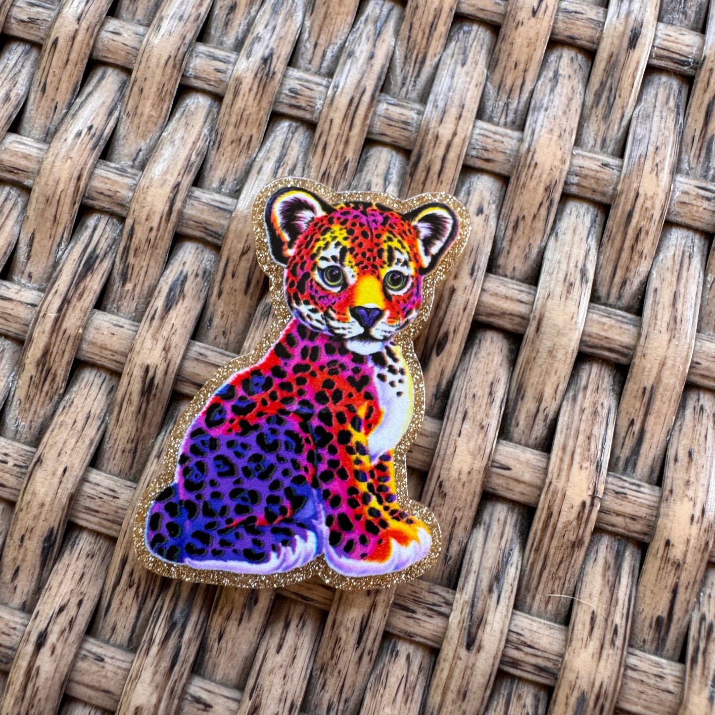 Acrylic Flatback,  Planar, Cabochon, Single Pc. - Lisa Frank Tiger