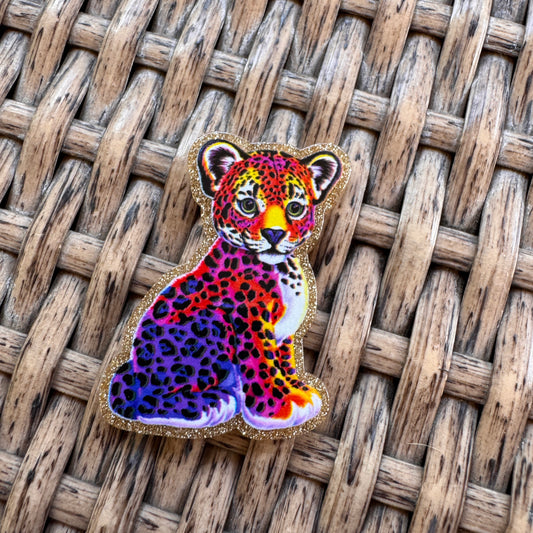 Acrylic Flatback,  Planar, Cabochon, Single Pc. - Lisa Frank Tiger