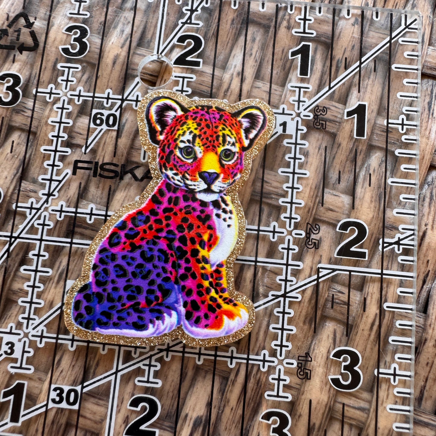 Acrylic Flatback,  Planar, Cabochon, Single Pc. - Lisa Frank Tiger