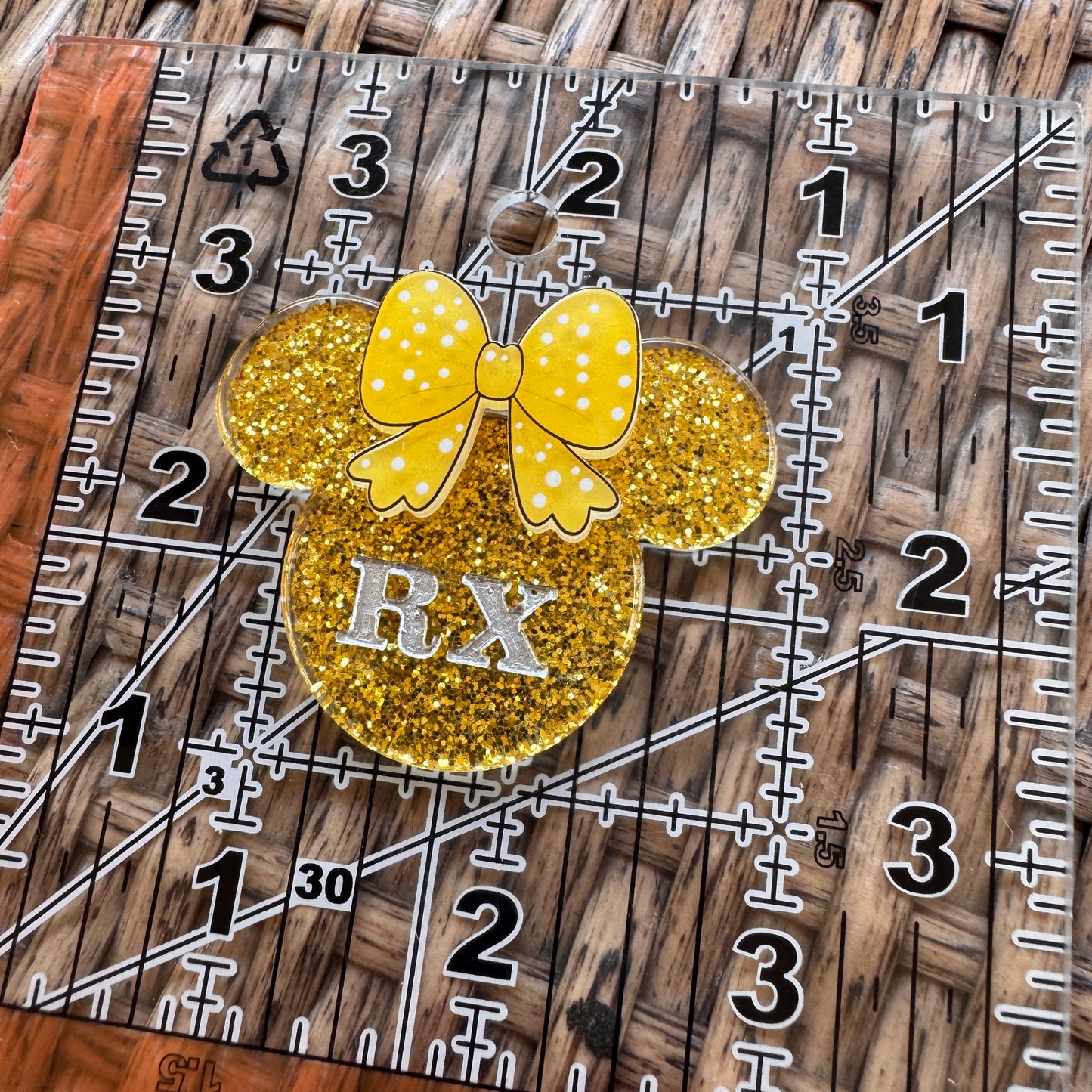 Acrylic Flatback,  Planar, Cabochon, Single Pc. - Pharmacy Mickey Head