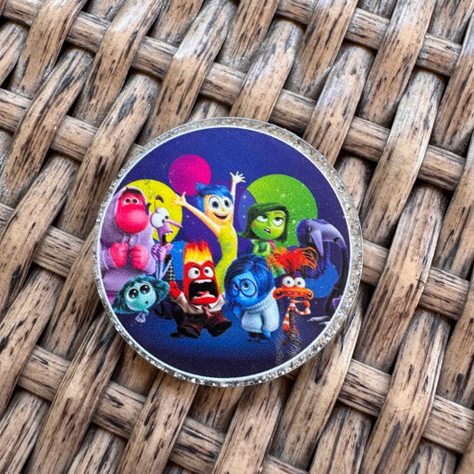 Acrylic Flatback,  Planar, Cabochon, Single Pc. - Inside Out Characters