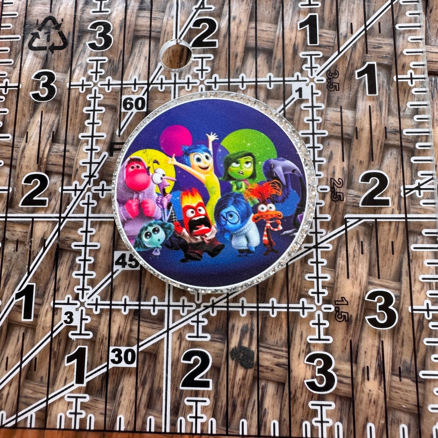 Acrylic Flatback,  Planar, Cabochon, Single Pc. - Inside Out Characters