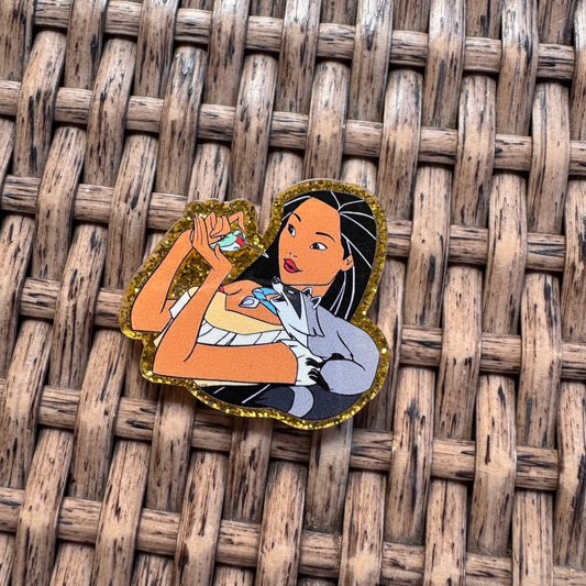 Acrylic Flatback,  Planar, Cabochon, Single Pc. - Pocahontas