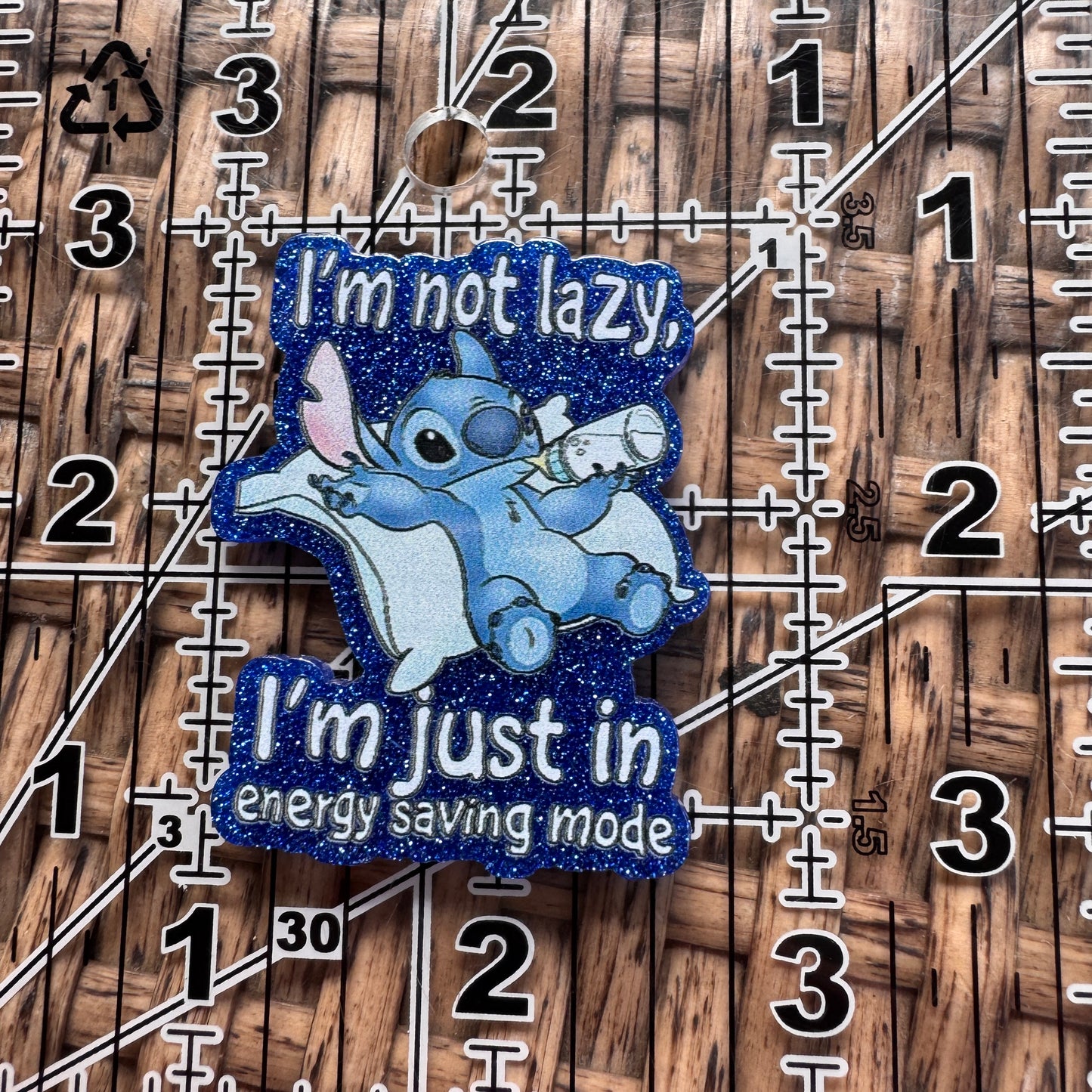 Acrylic Flatback,  Planar, Cabochon, Single Pc. - Stitch Humor