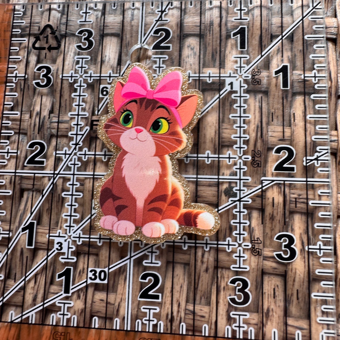 Acrylic Flatback,  Planar, Cabochon, Single Pc. - kitty cat