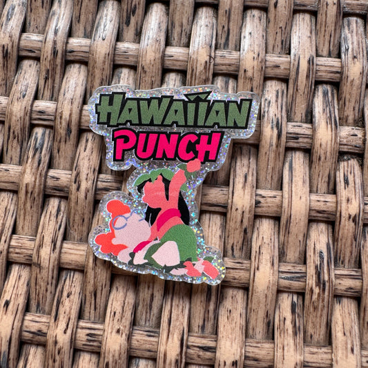 Acrylic Flatback,  Planar, Cabochon, Single Pc. - Hawaiian Punch Lilo