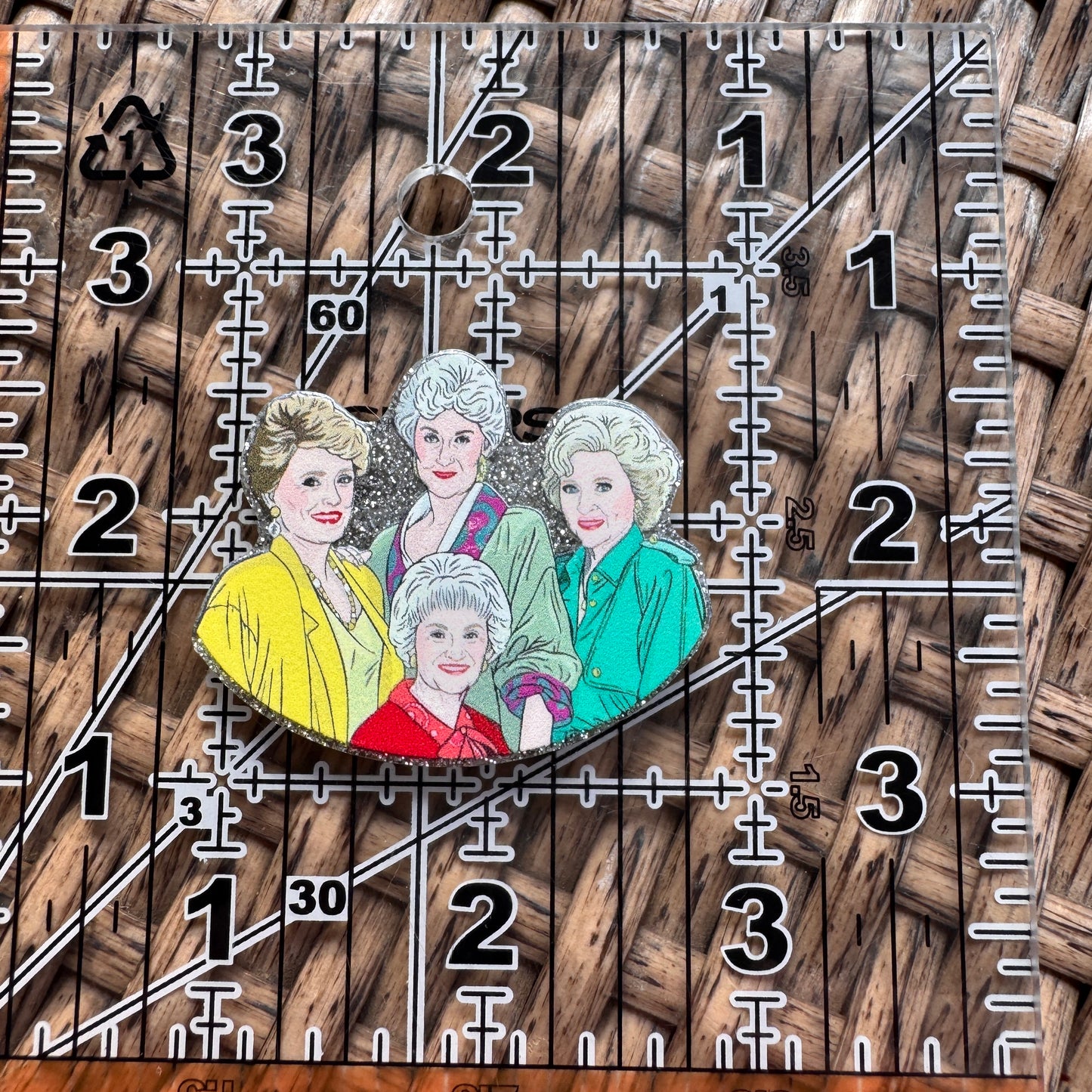 Acrylic Flatback,  Planar, Cabochon, Single Pc. - Golden Girls