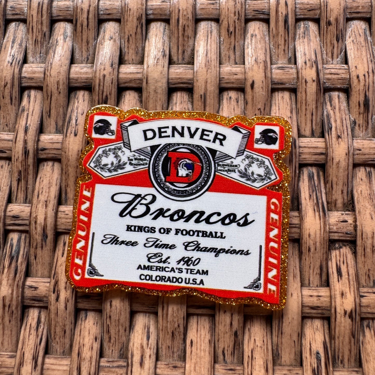 denver broncos acrylic nfl football team flatback for crafting