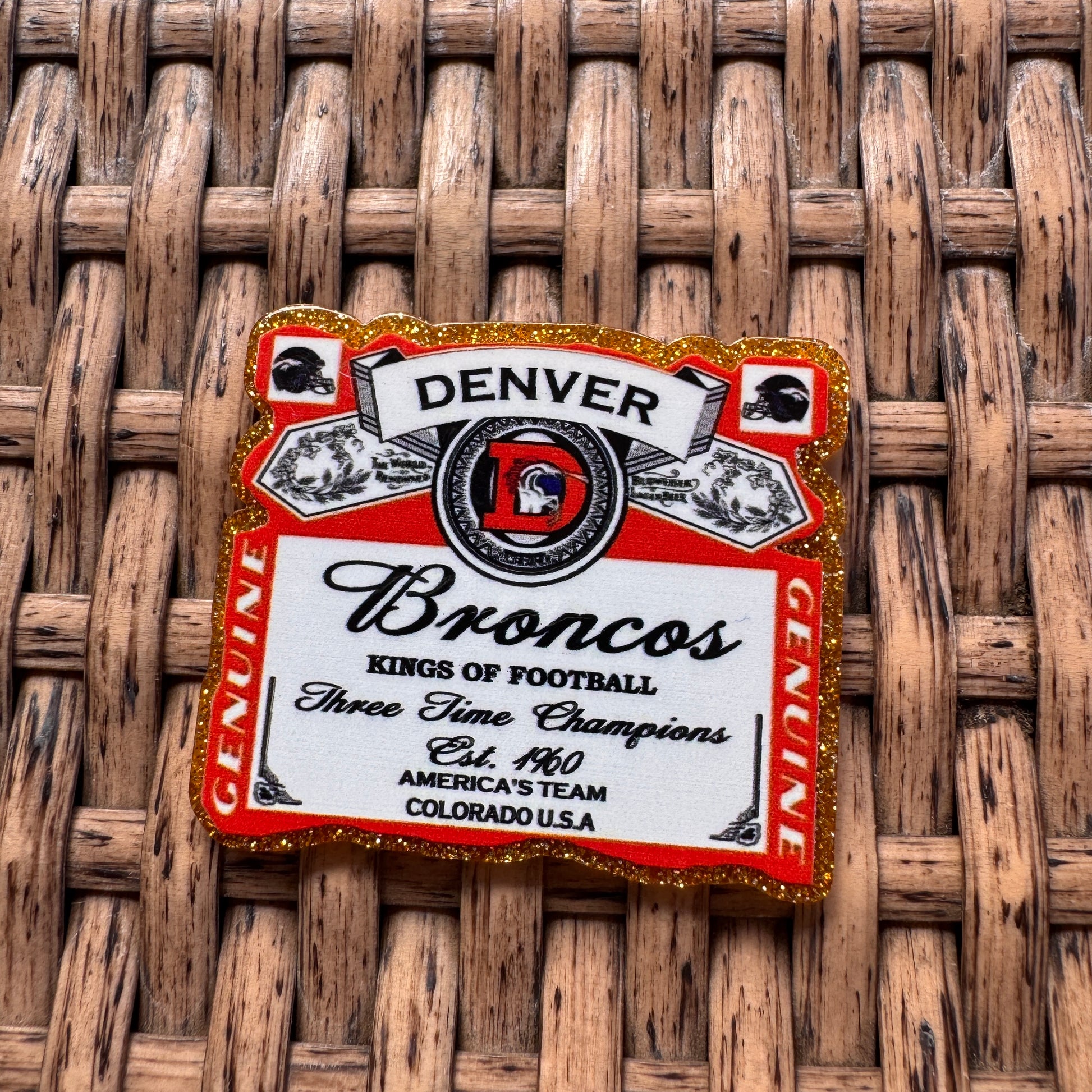 denver broncos acrylic nfl football team flatback for crafting