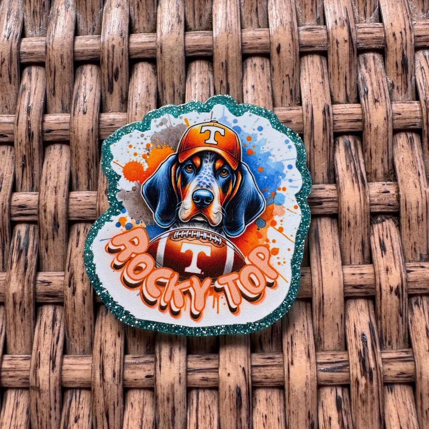 Acrylic Flatback,  Planar, Cabochon, Single Pc. - Football Tennessee Rocky Top