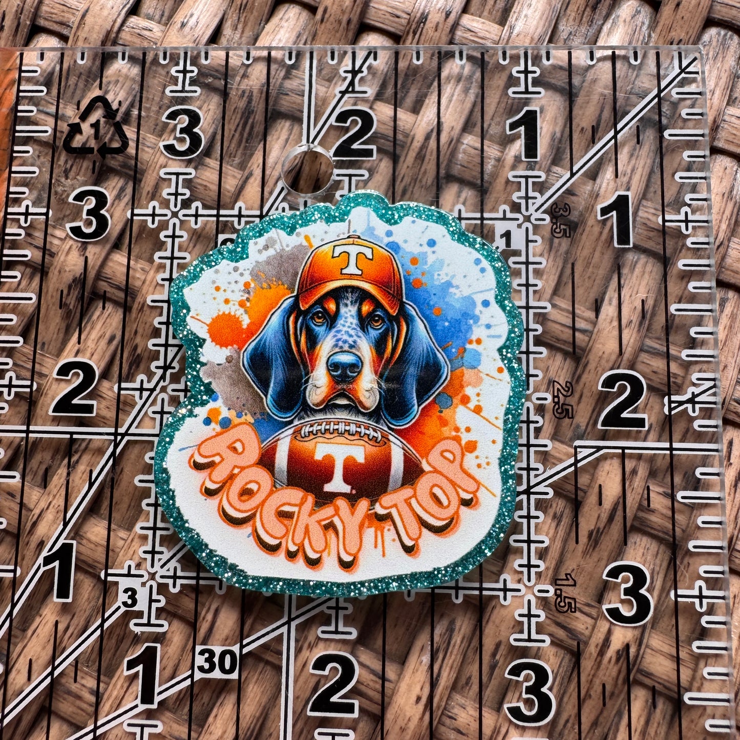 Acrylic Flatback,  Planar, Cabochon, Single Pc. - Football Tennessee Rocky Top