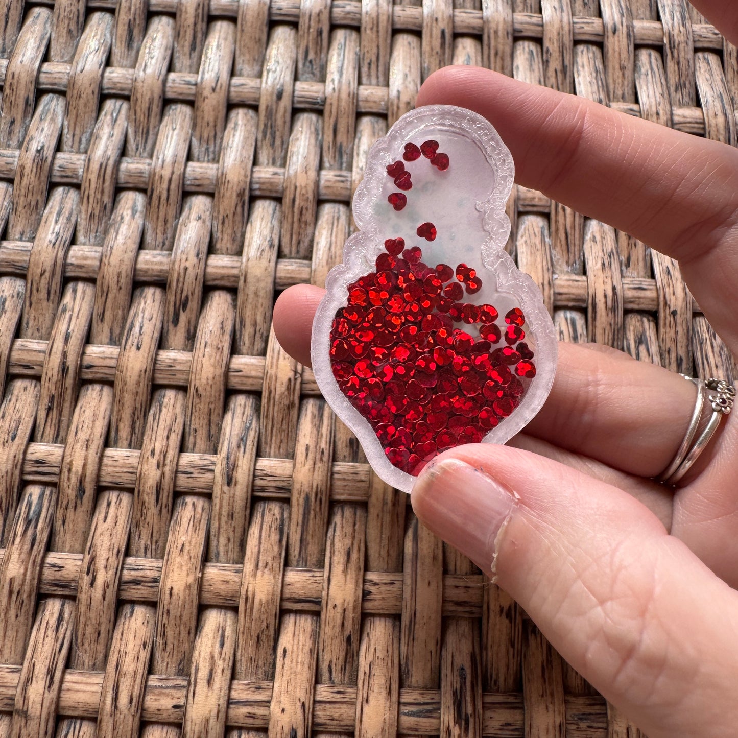 Acrylic Flatback,  Planar, Cabochon, Single Pc. - SHAKER Strawberry Shortcake