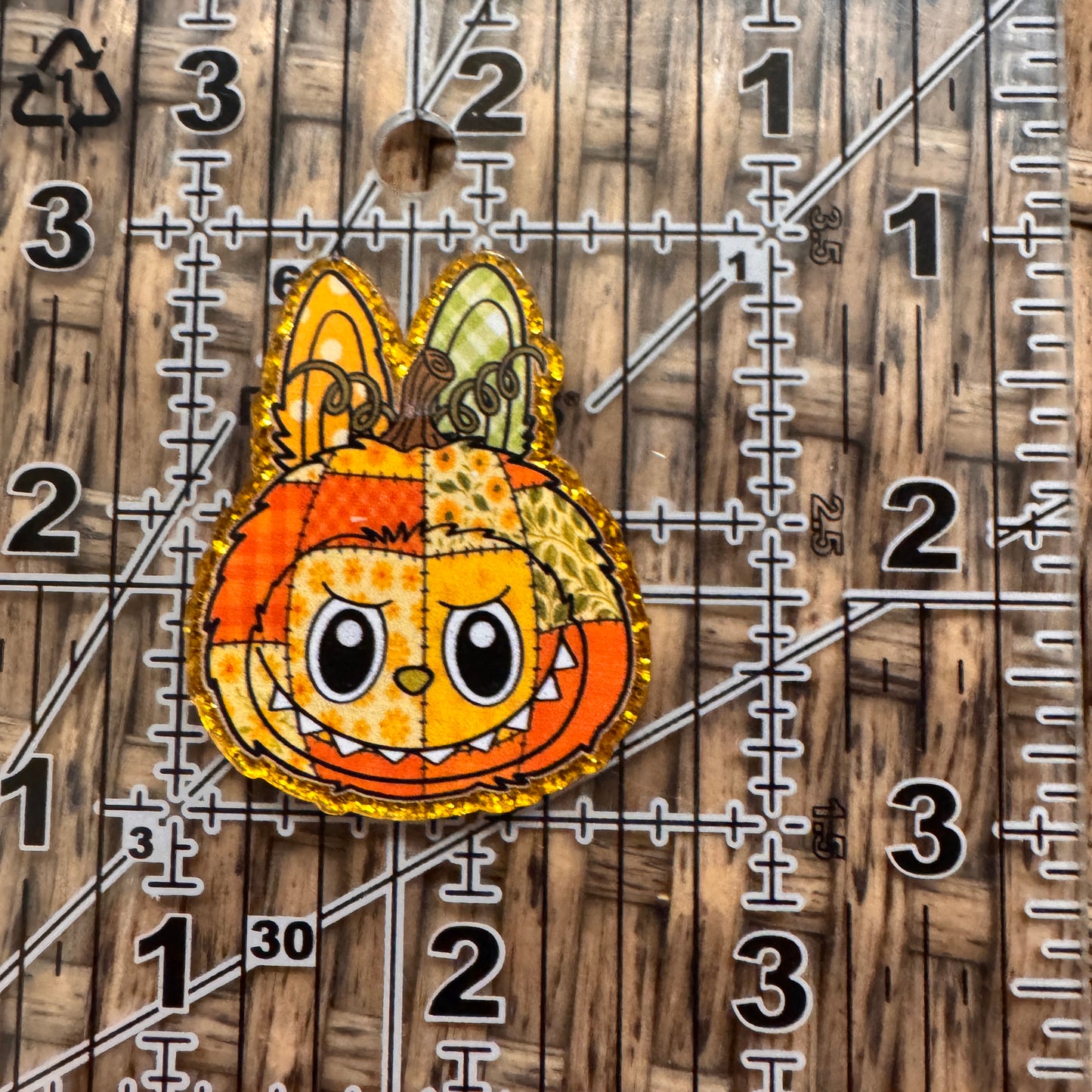 Acrylic Flatback Craft Embellishment Halloween Monster Pumpkin Head
