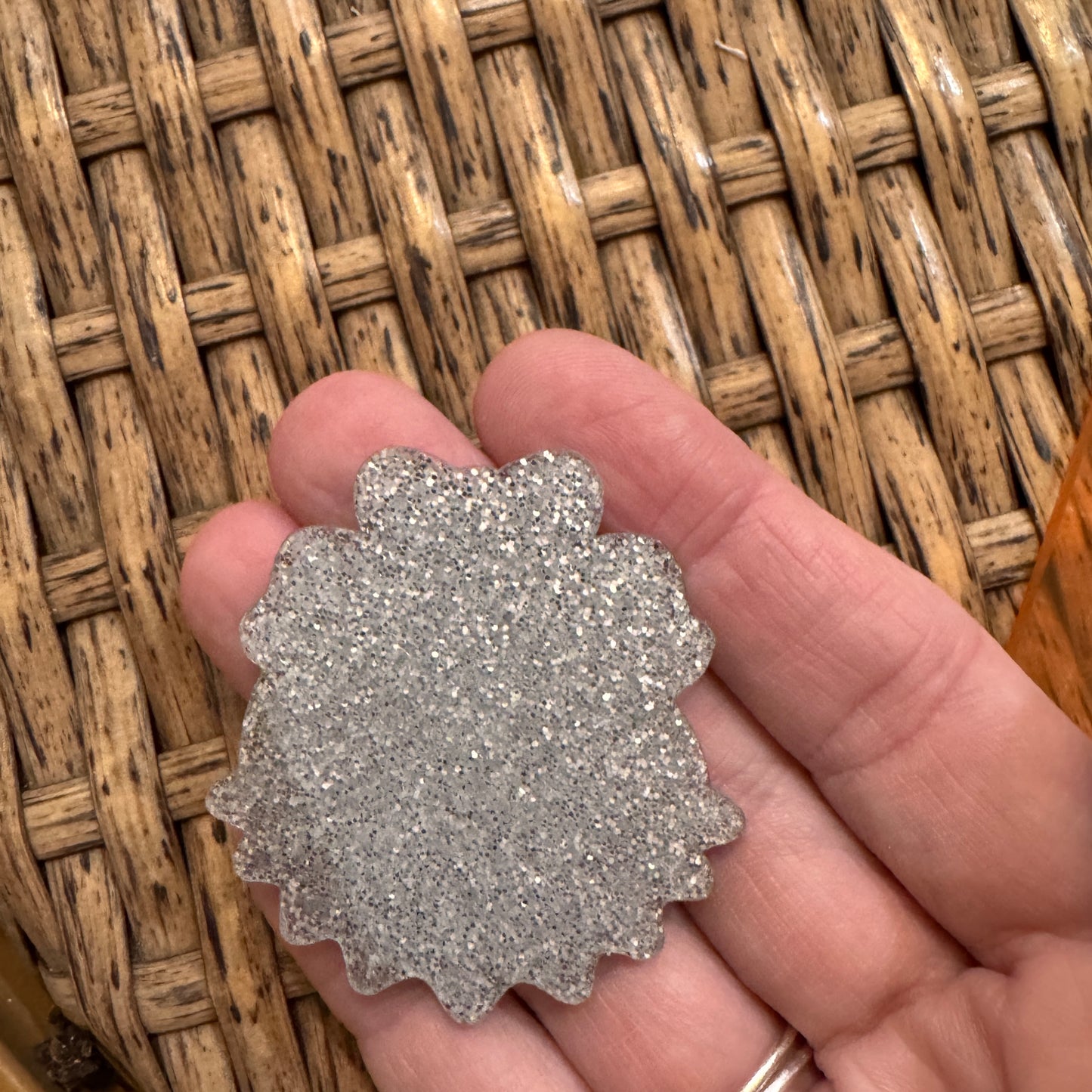Acrylic Flatback, Cheetah Print, Heart, Single Pc. Bulldogs
