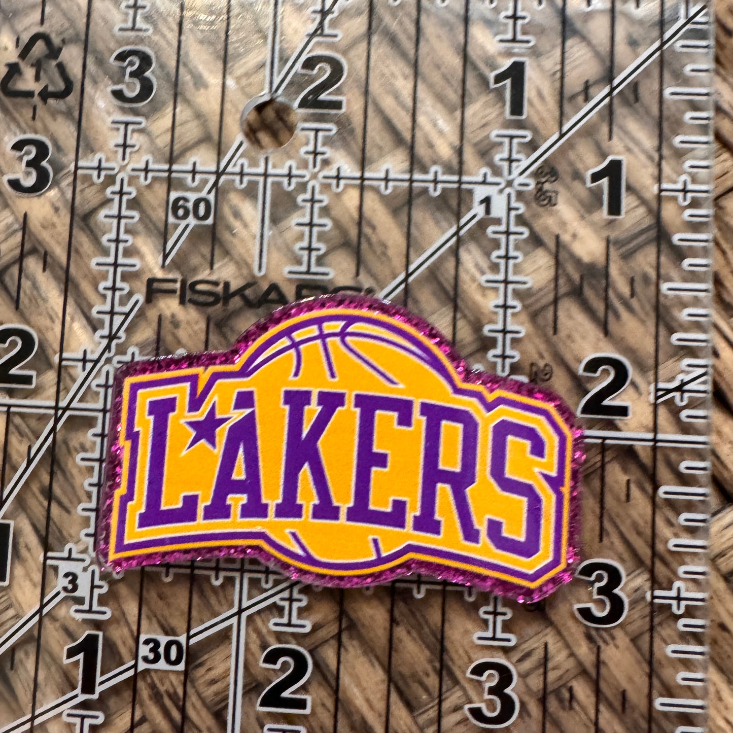 Acrylic Flatback, Cheetah Print, Heart, Single Pc. Lakers