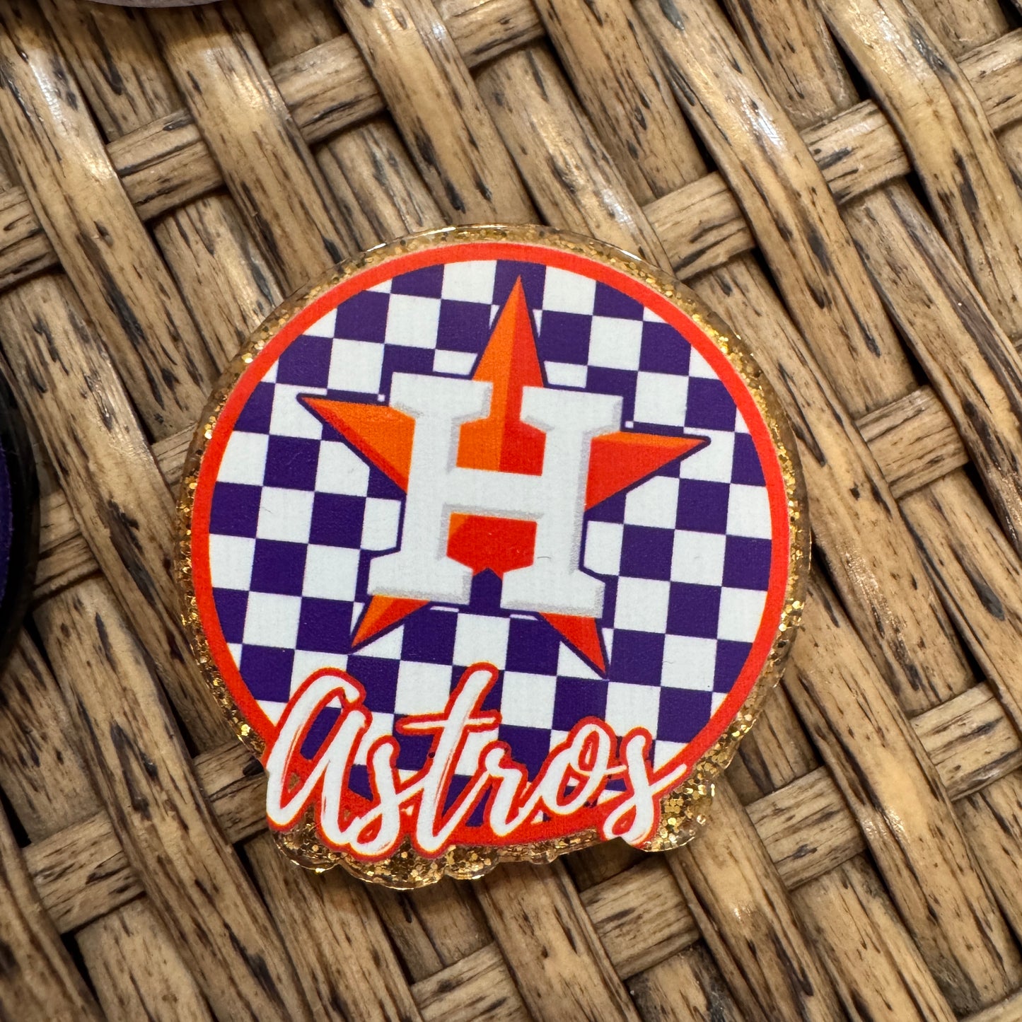 Acrylic Flatback, Single Pc. Houston Astros