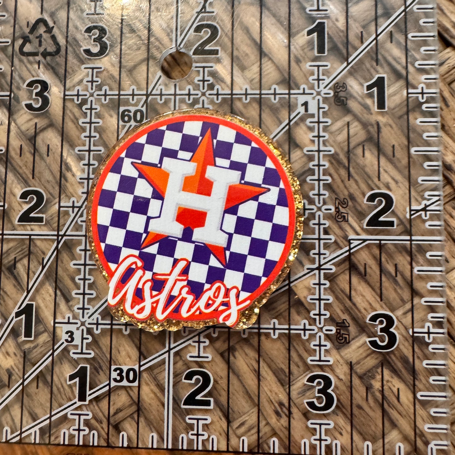 Acrylic Flatback, Single Pc. Houston Astros
