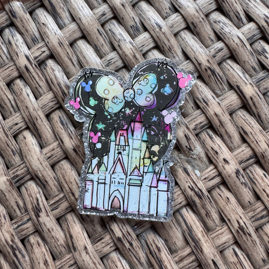 Acrylic Flatback,  Planar, Cabochon, Single Pc. - Disney Castle