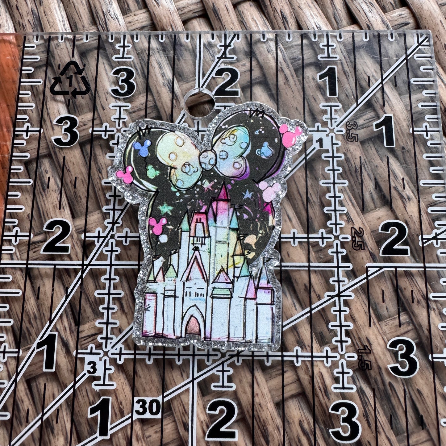 Acrylic Flatback,  Planar, Cabochon, Single Pc. - Disney Castle