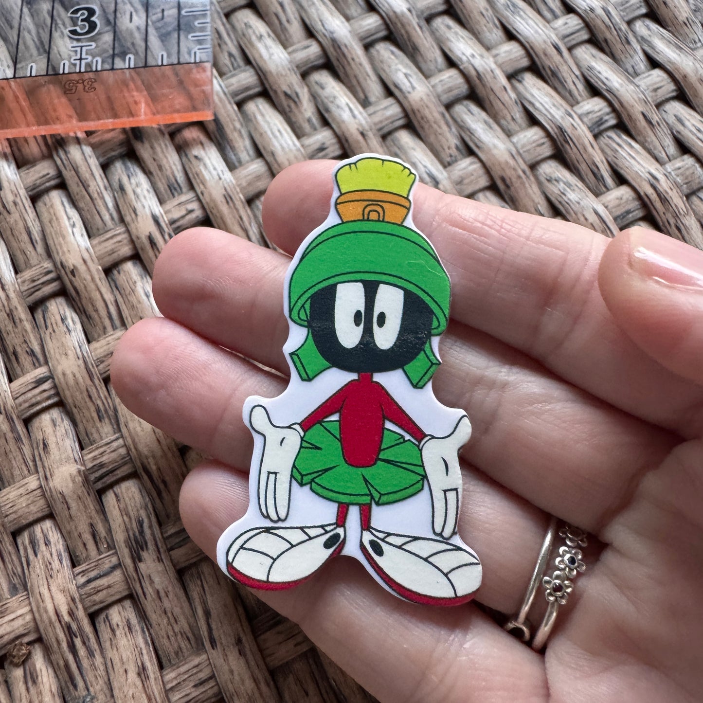 Acrylic Flatback,  Planar, Cabochon, Single Pc. - Marvin The Martian