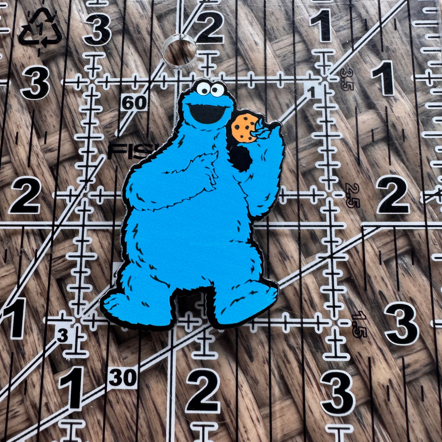 Acrylic Flatback,  Planar, Cabochon, Single Pc. - Cookie Monster