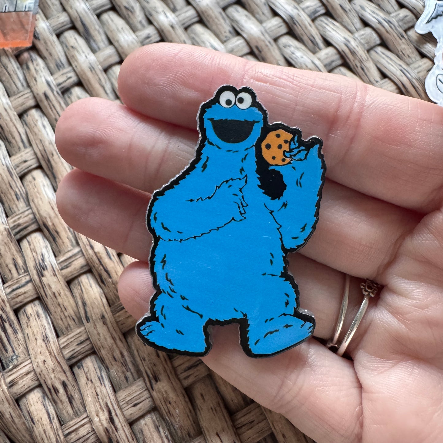 Acrylic Flatback,  Planar, Cabochon, Single Pc. - Cookie Monster