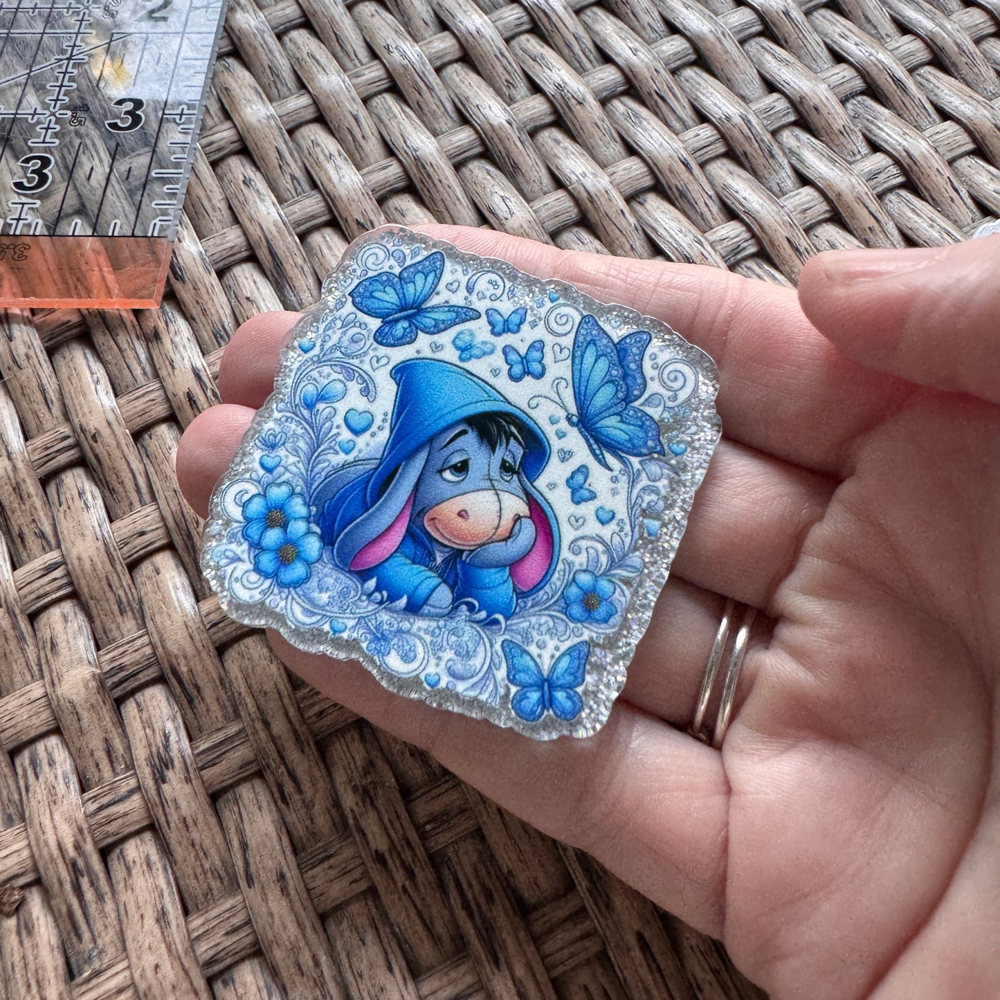 Acrylic Flatback,  Planar, Cabochon, Single Pc. - Eeyore