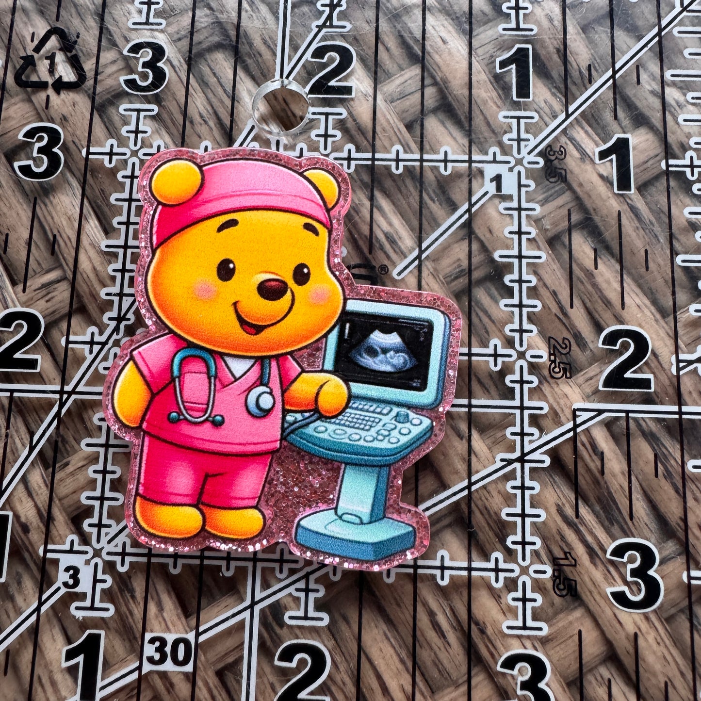 Acrylic Flatback,  Planar, Cabochon, Single Pc. - pooh Medical Ultrasound