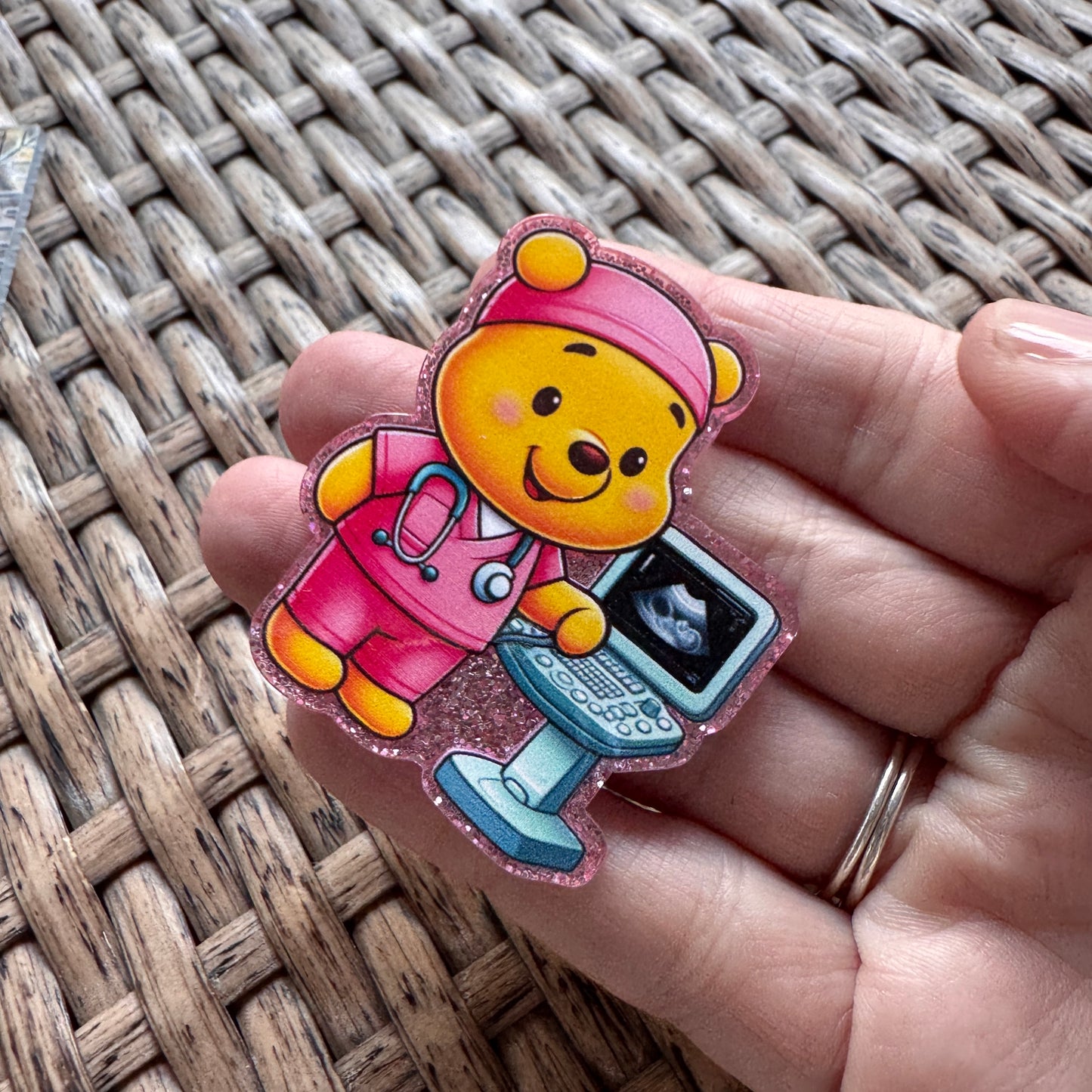 Acrylic Flatback,  Planar, Cabochon, Single Pc. - pooh Medical Ultrasound