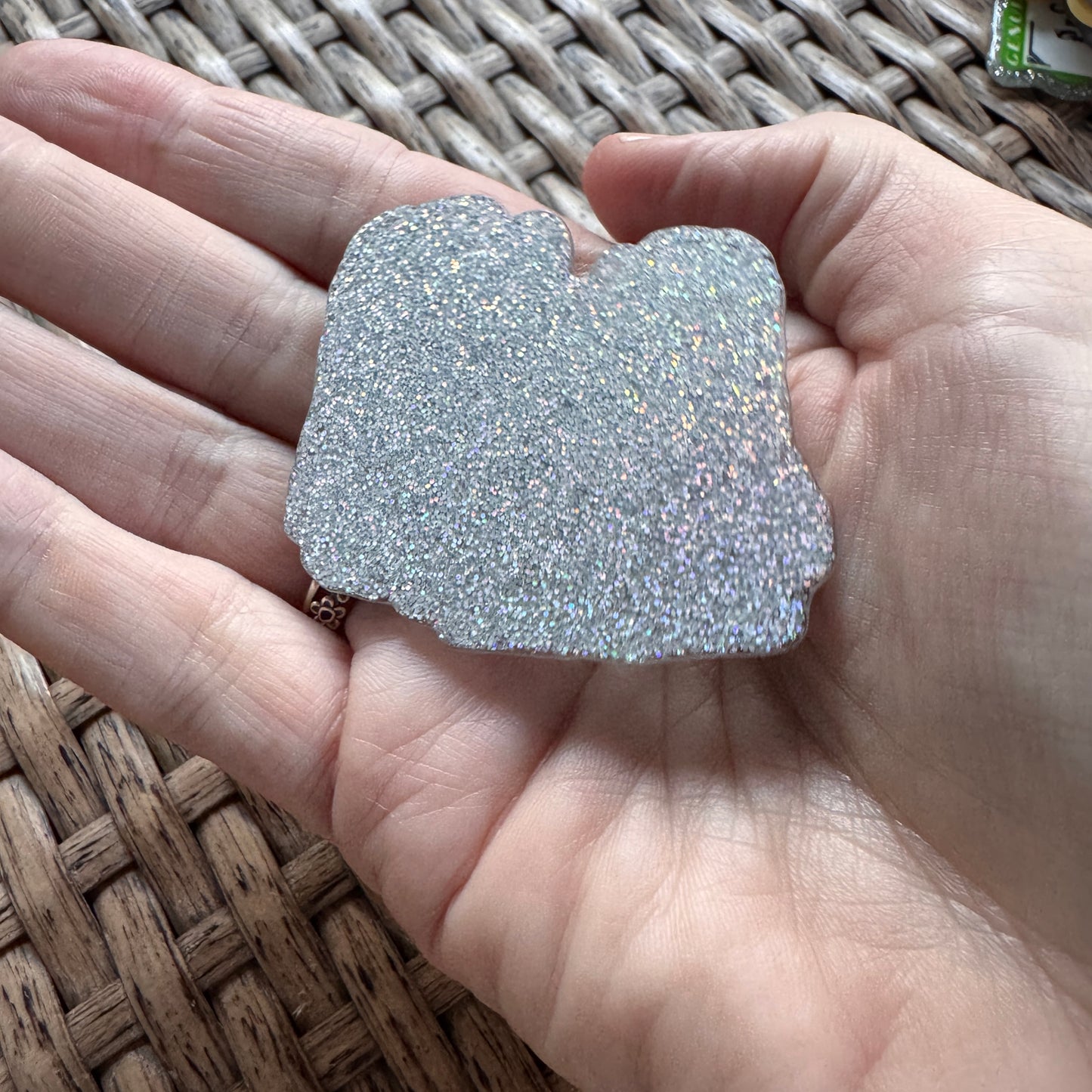 Acrylic Flatback,  Planar, Cabochon, Single Pc. - Nike red black