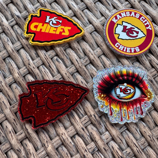 Kansas City Chiefs Acrylic Flatbacks for crafting