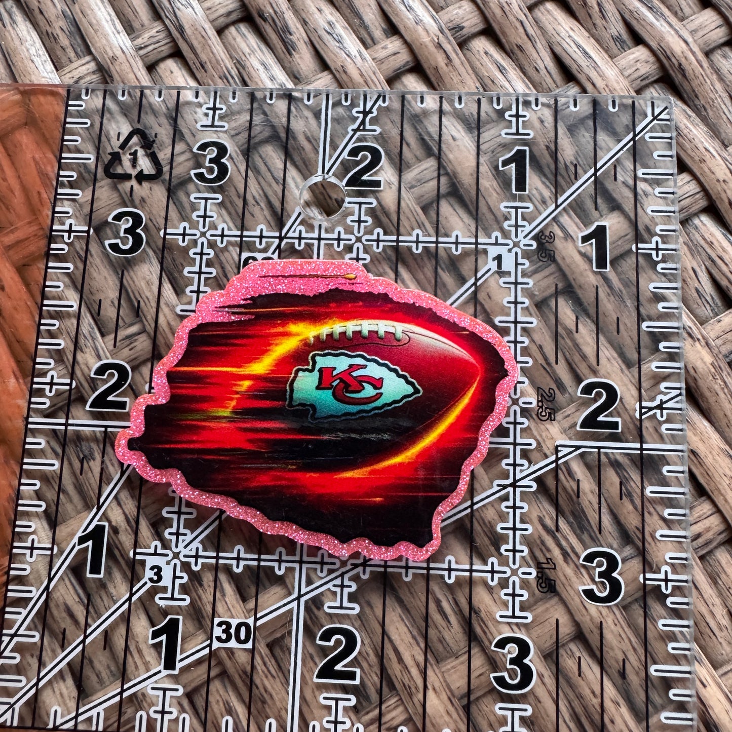 Acrylic Flatback,  Planar, Cabochon, Single Pc. - KC Chiefs Football