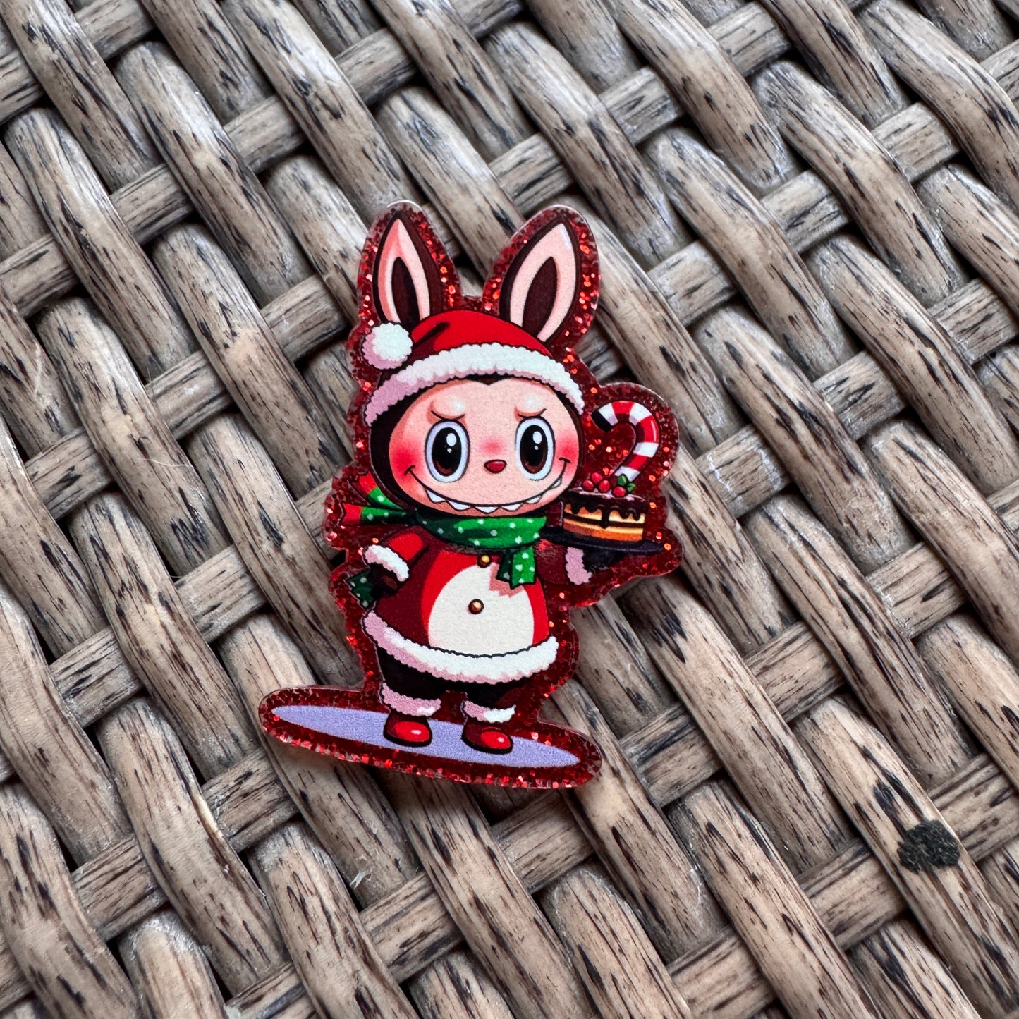 Acrylic Flatback,  Planar, Cabochon, Single Pc. - Labu Christmas