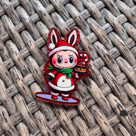 Acrylic Flatback,  Planar, Cabochon, Single Pc. - Labu Christmas