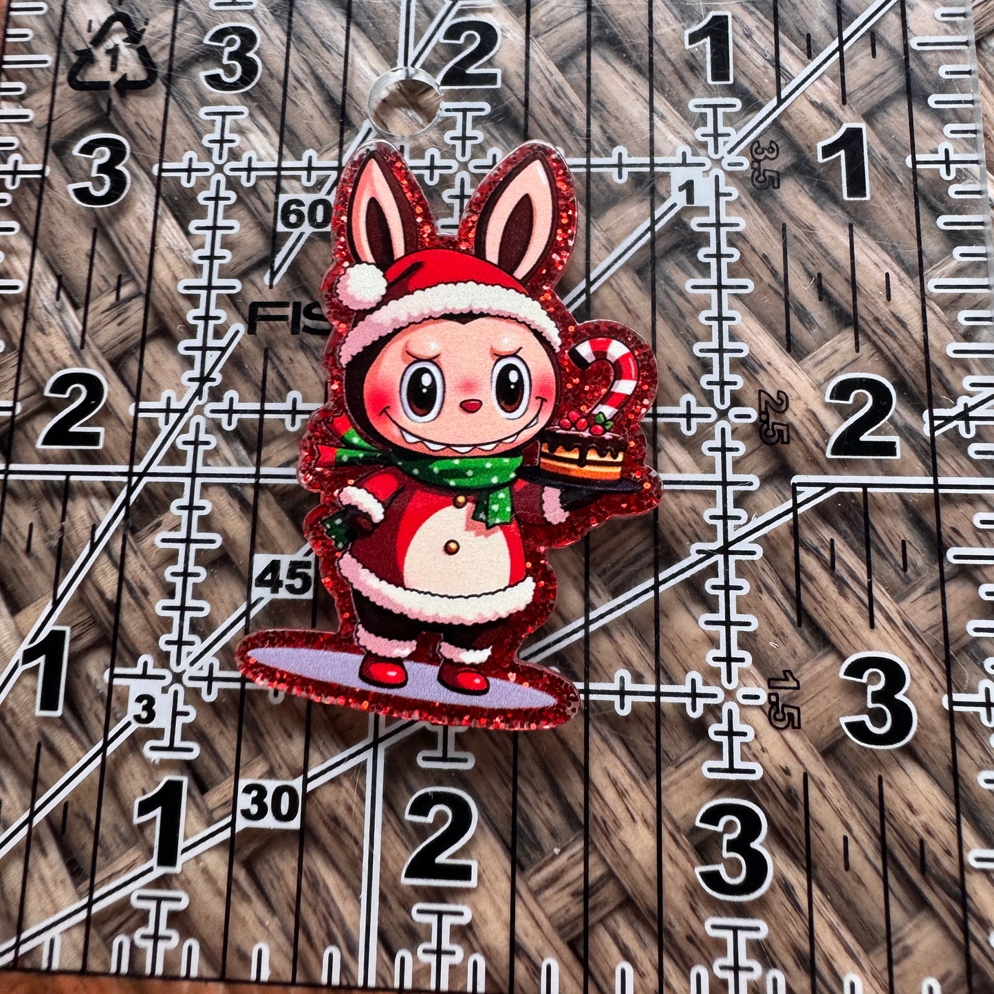 Acrylic Flatback,  Planar, Cabochon, Single Pc. - Labu Christmas