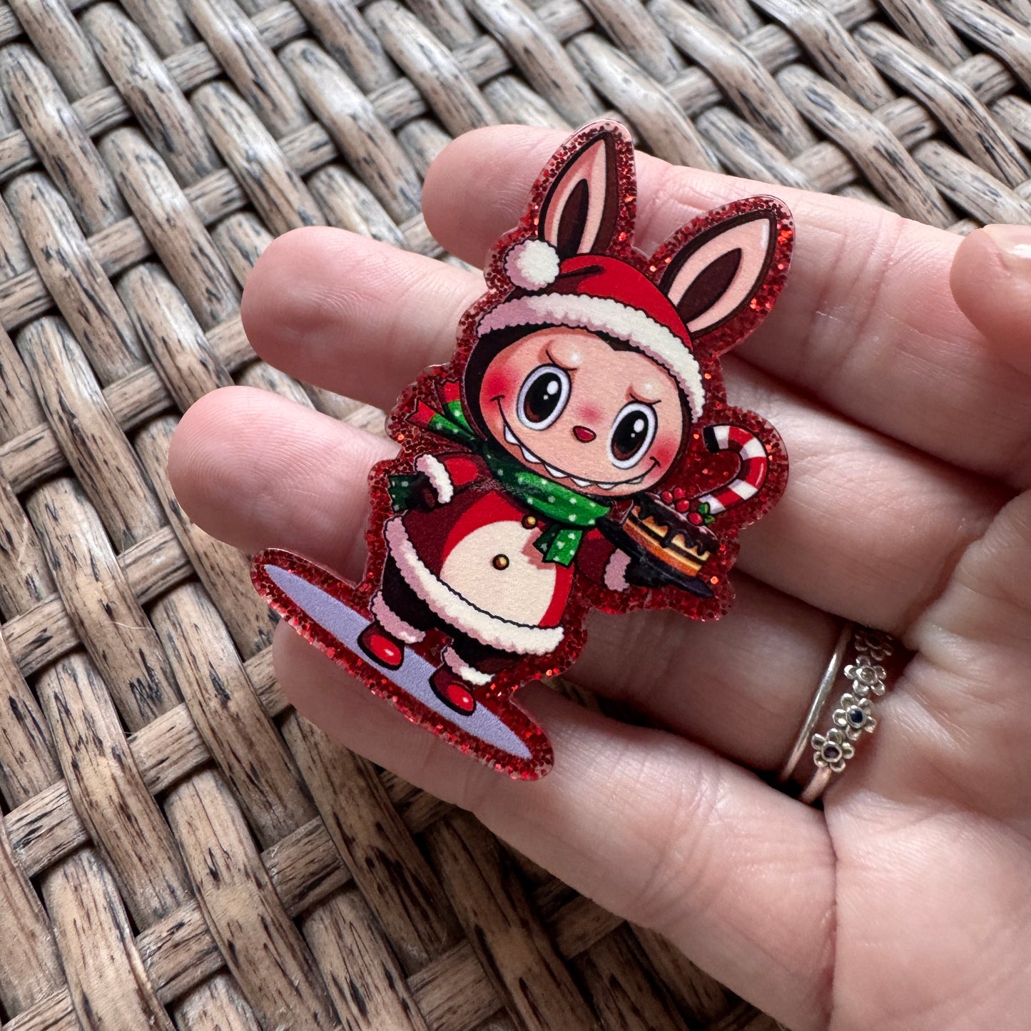 Acrylic Flatback,  Planar, Cabochon, Single Pc. - Labu Christmas