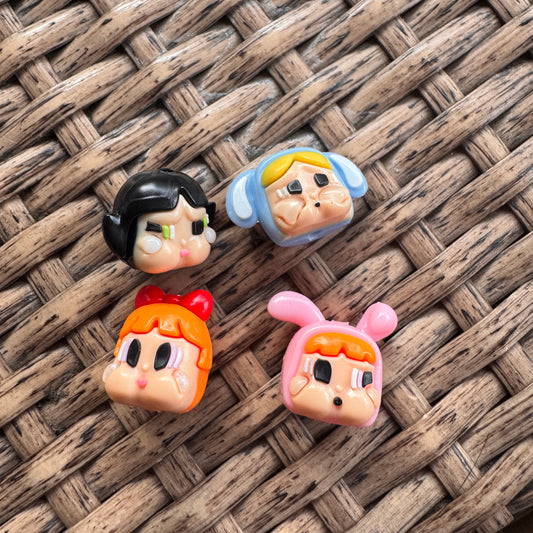 Focal Bead Rubber 3D Cry Baby Round