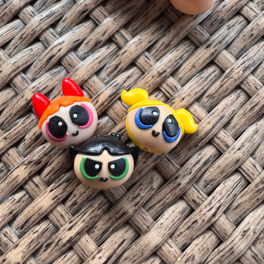 powerpuff Girls rubber Beads