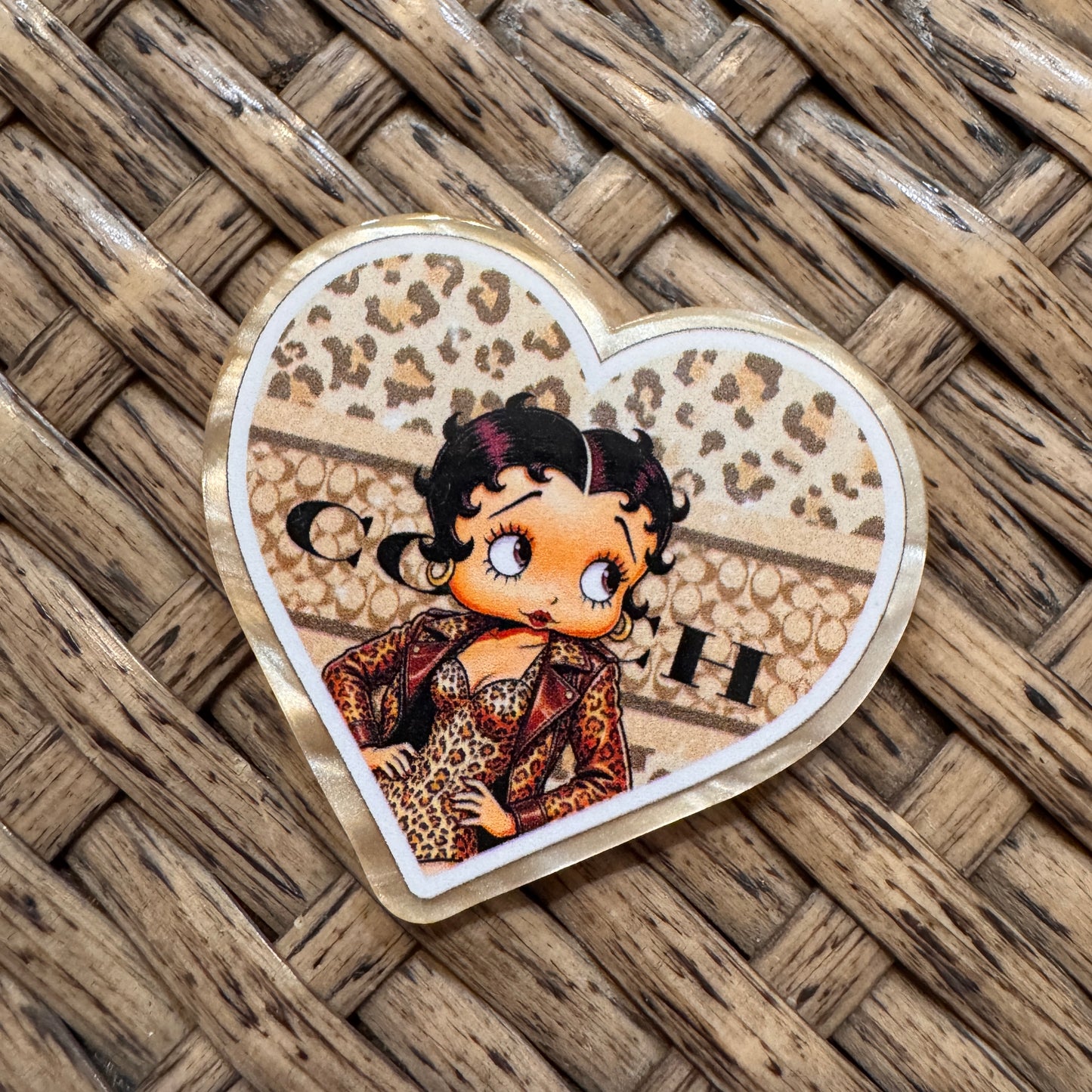 Acrylic Flatback Craft Embellishment Designer Brand Coach Betty Boop