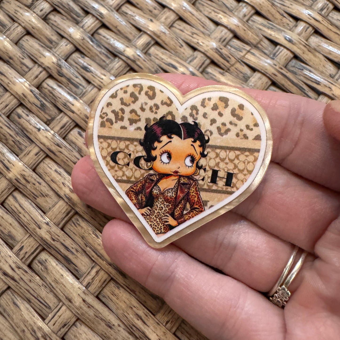 Acrylic Flatback Craft Embellishment Designer Brand Coach Betty Boop