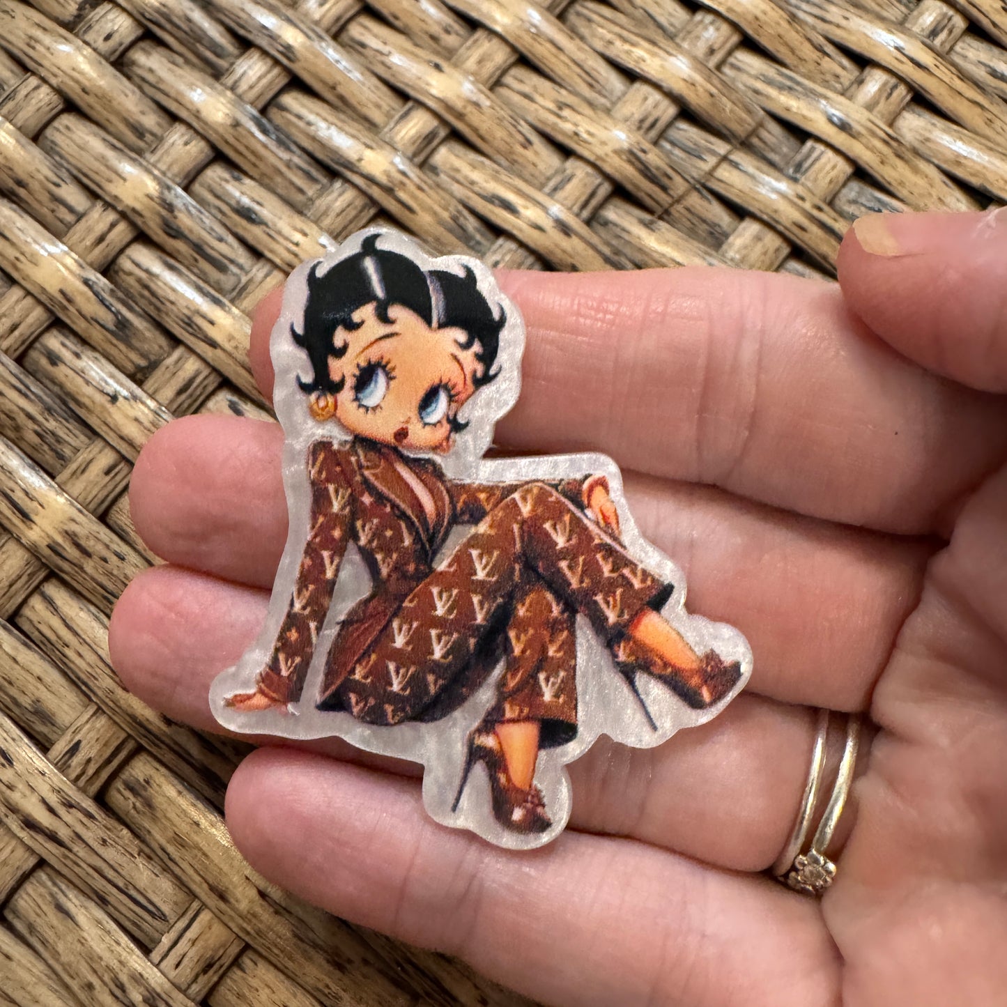 Acrylic Flatback Craft Embellishment Designer Brand LV Betty Boop