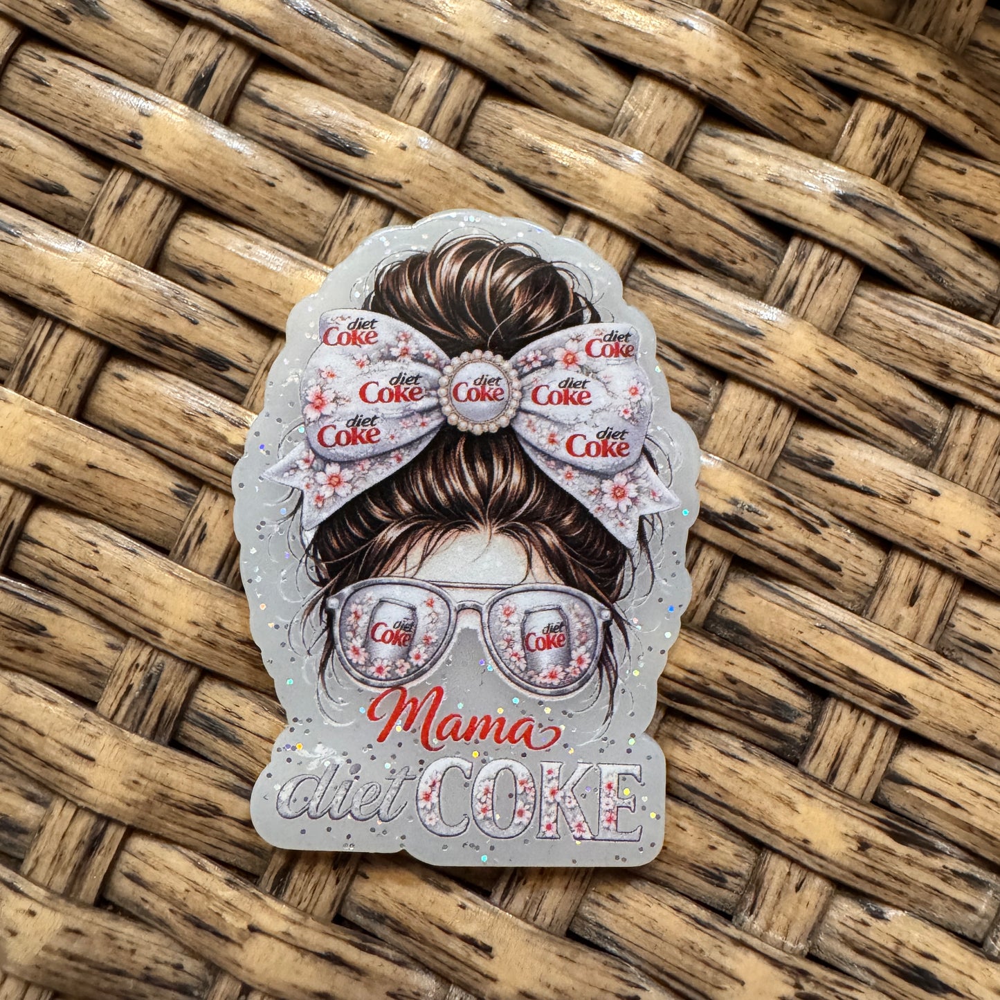 Acrylic Flatback Craft Embellishment mama Diet Coke