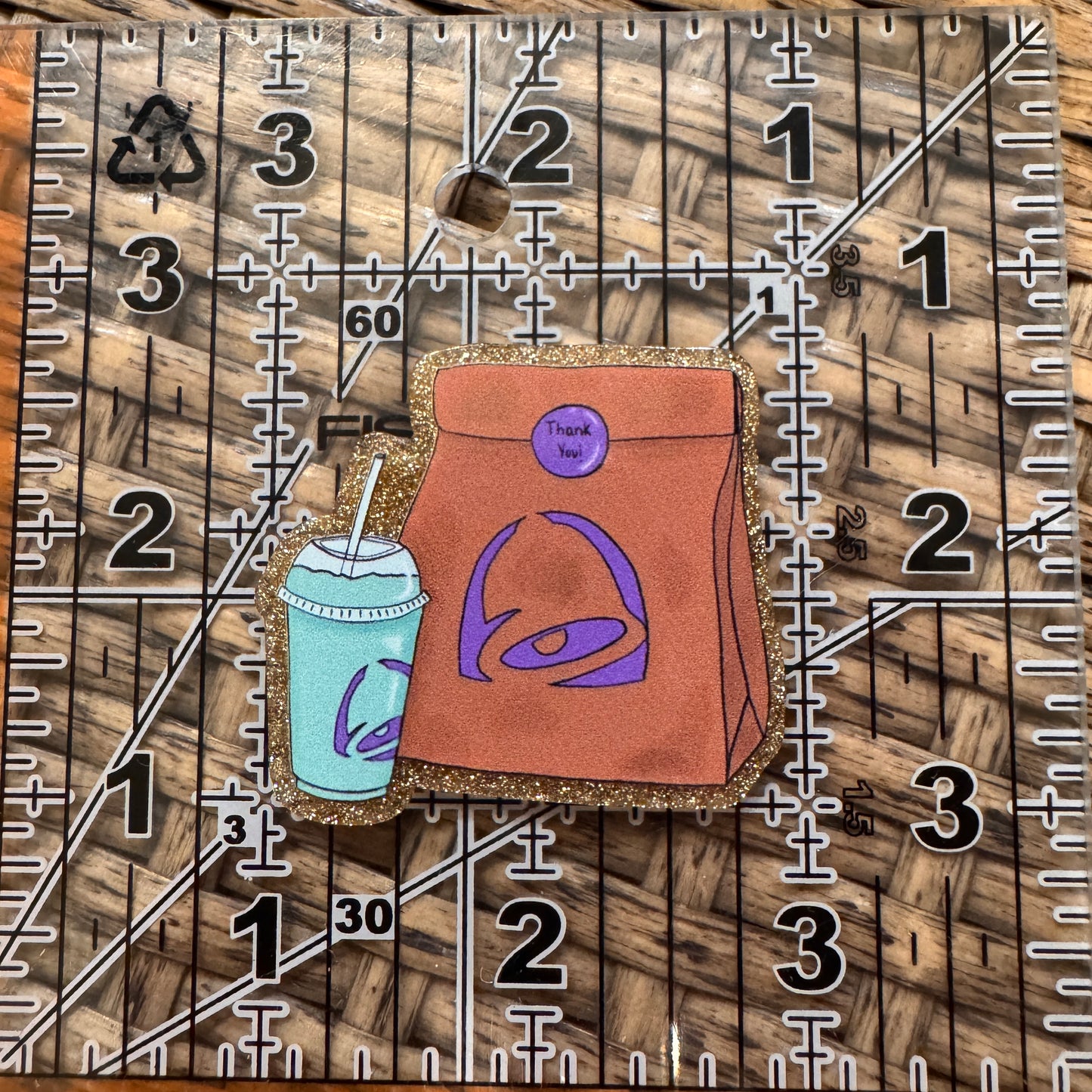 Acrylic Flatback Craft Embellishment Taco Bell