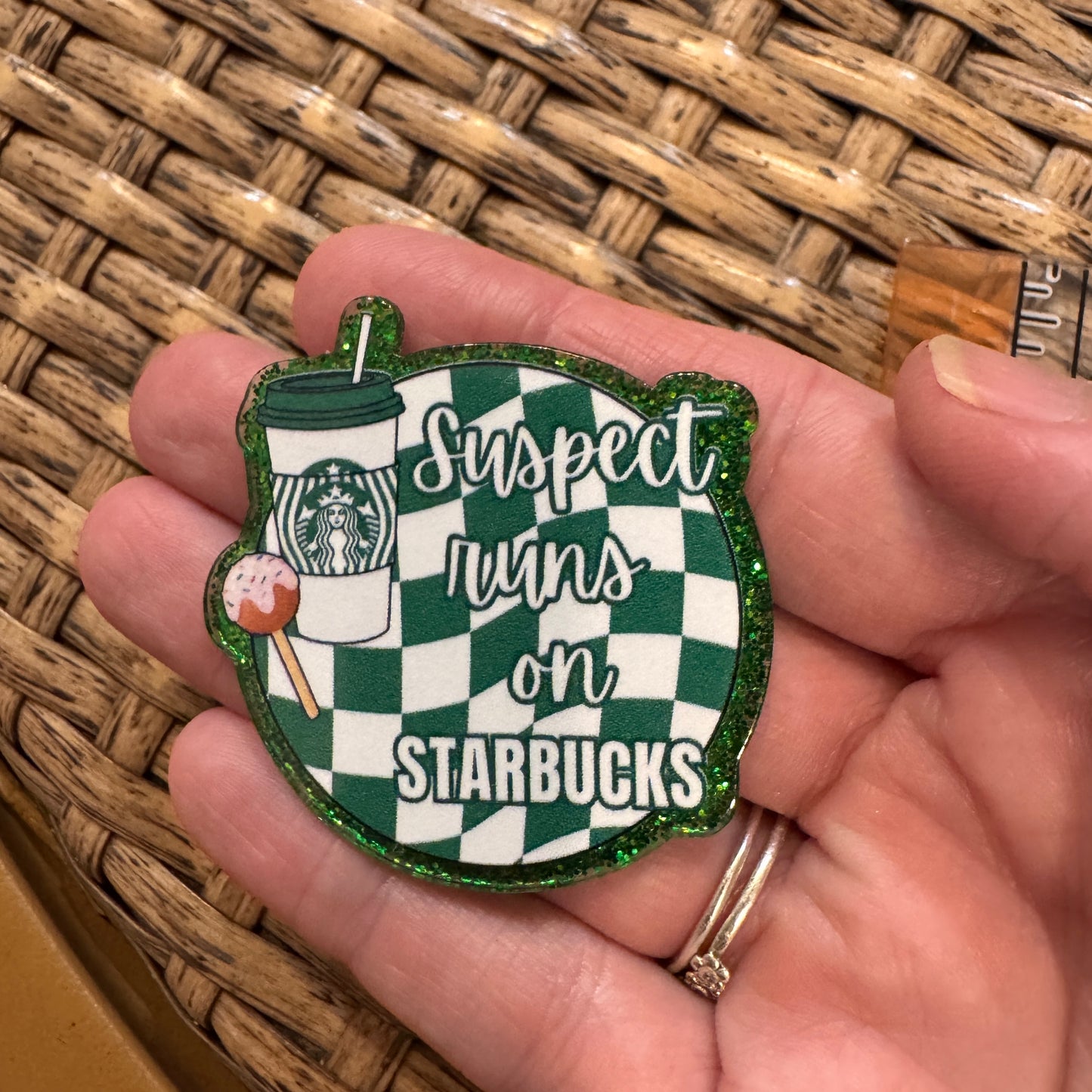 Acrylic Flatback Craft Embellishment Starbucks