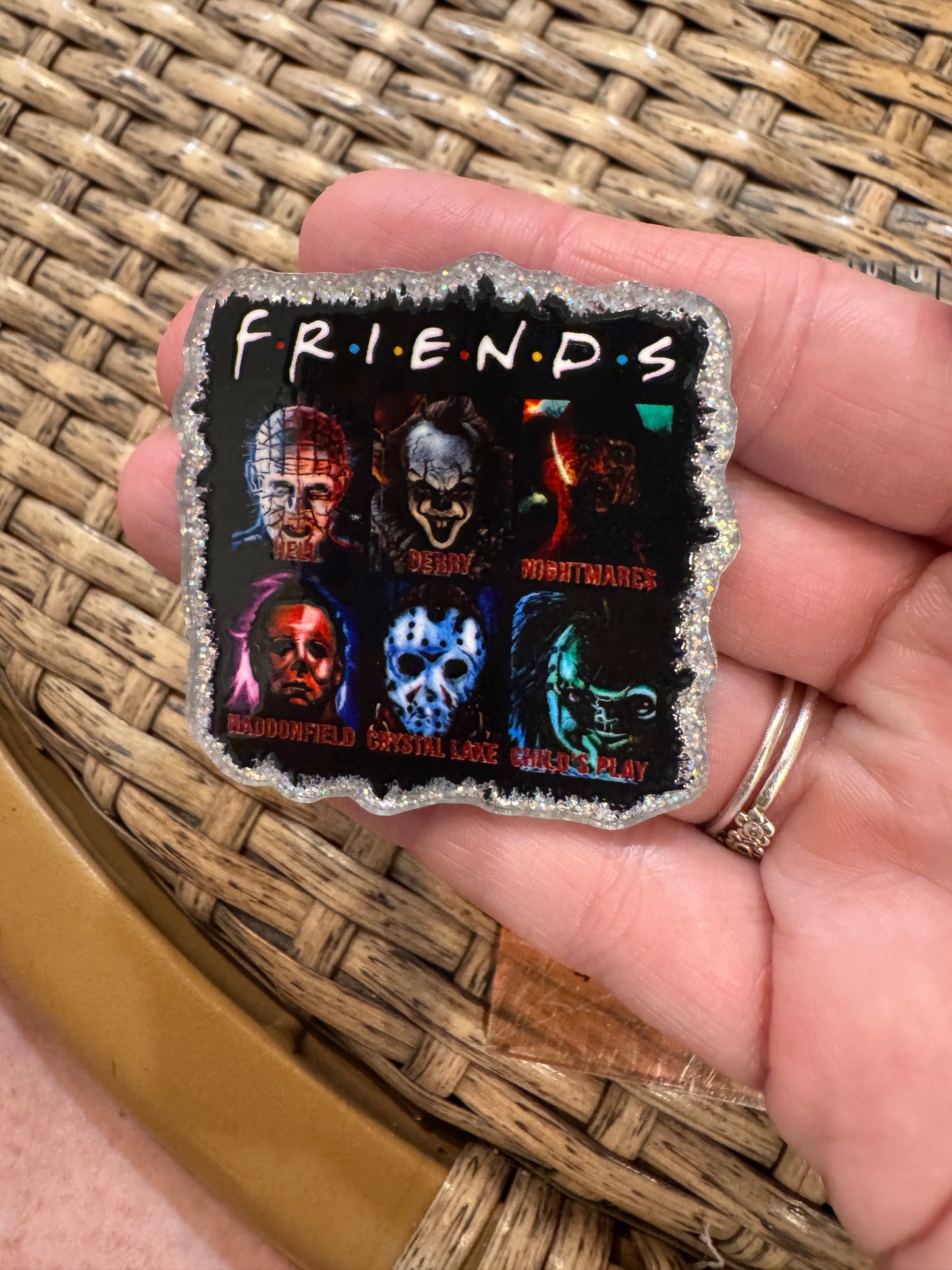 Acrylic Flatback Craft Embellishment Scary Movie FRIENDS
