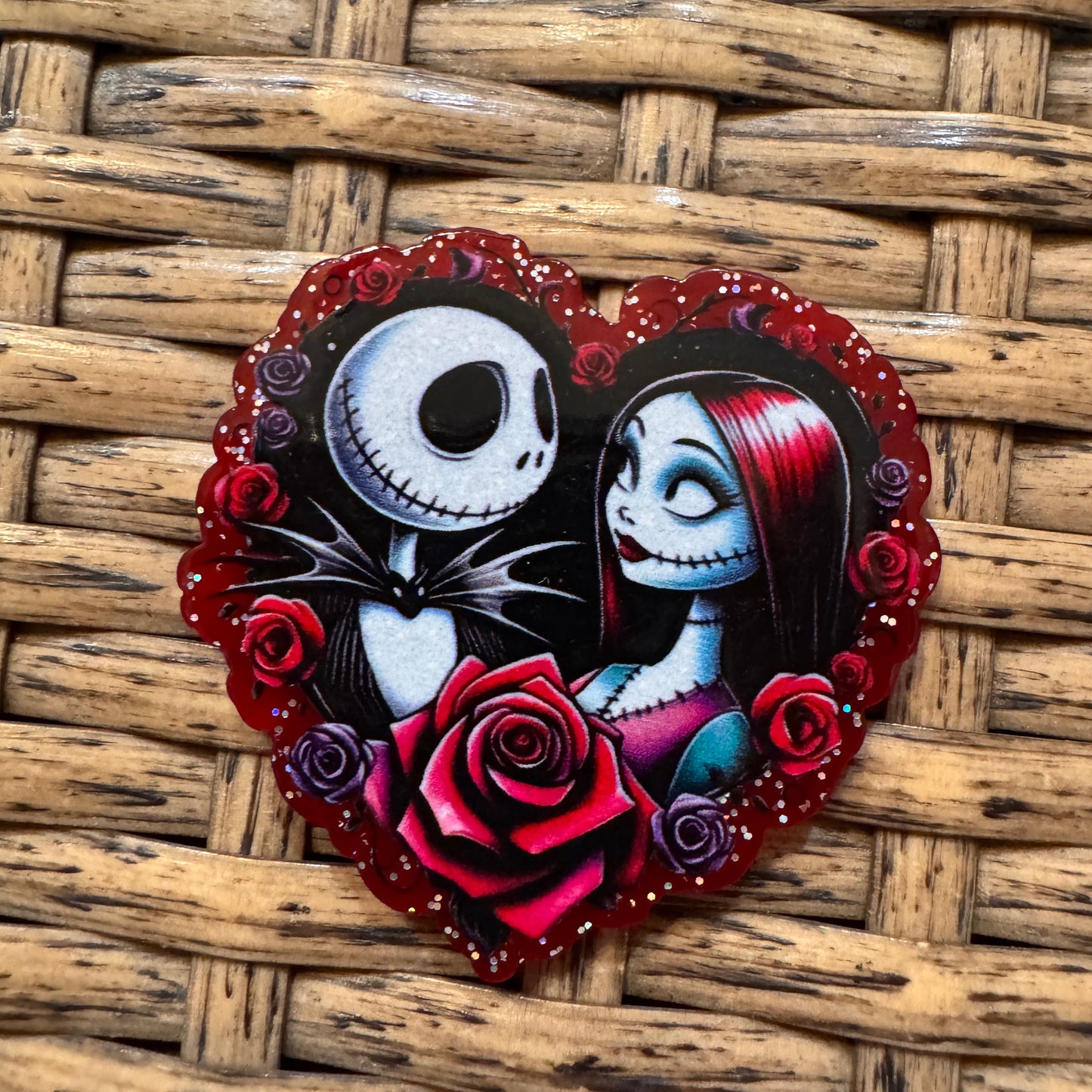 Acrylic Flatback Craft Embellishment Nightmare Before Christmas Jack and Sally
