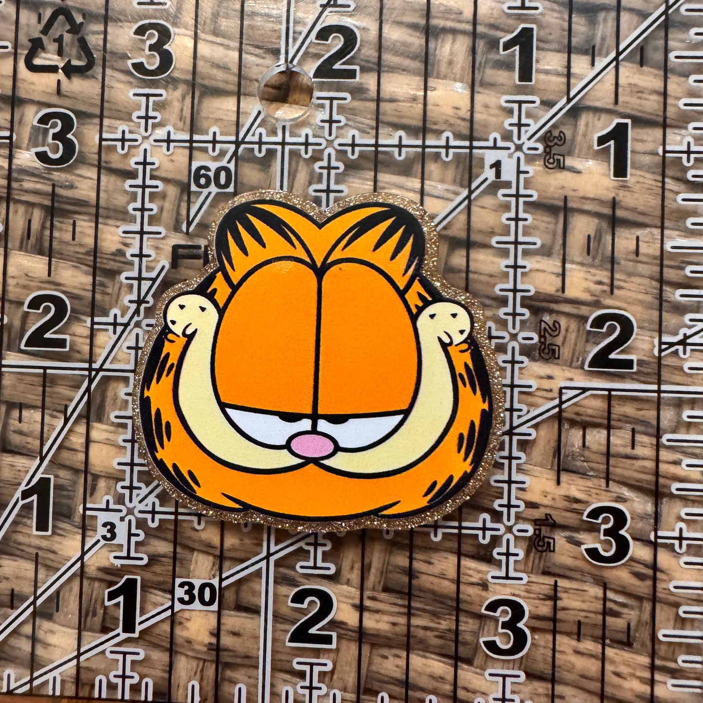 Acrylic Flatback Craft Embellishment Garfield Cartoon Character
