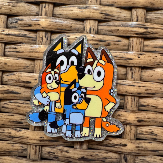 Acrylic Flatback Craft Embellishment Bluey and Family